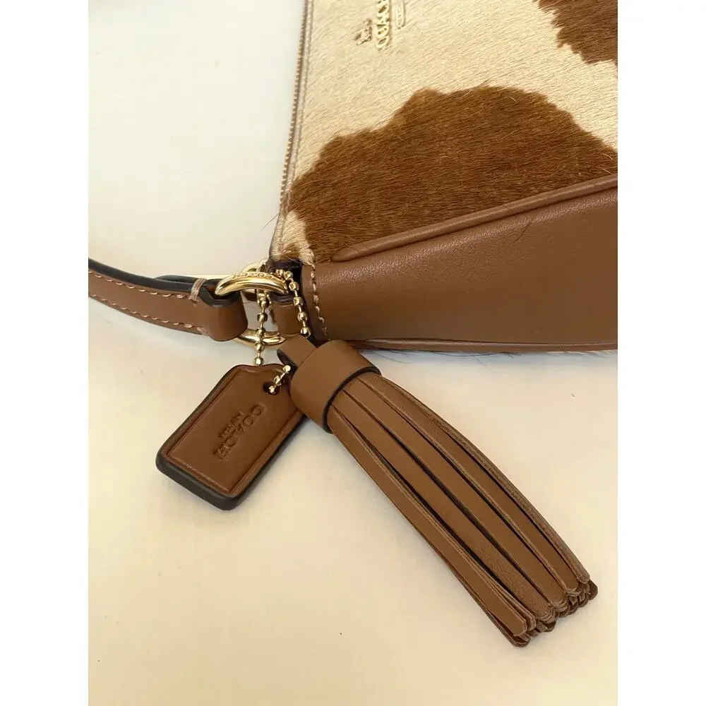 Coach Nolita 19 Wristlet Haircalf Cow Print Leather CDW34  B